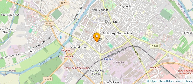localisation de l'entreprise MONSIEUR JULIEN LACROIX à COGNAC