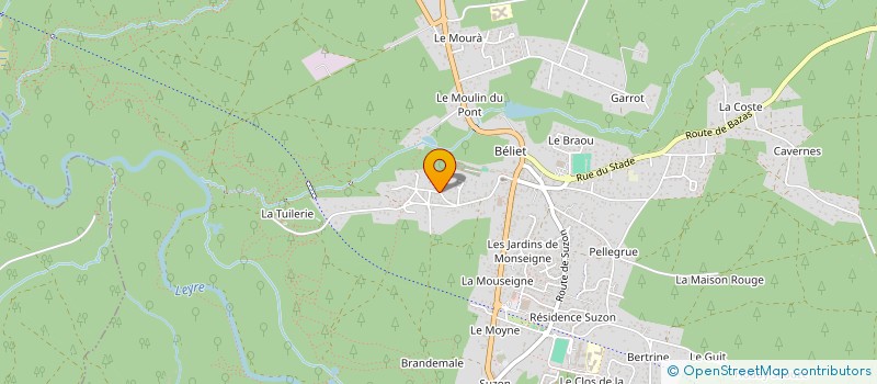 localisation de l'entreprise MONSIEUR JULIEN LAFON à BELIN-BELIET