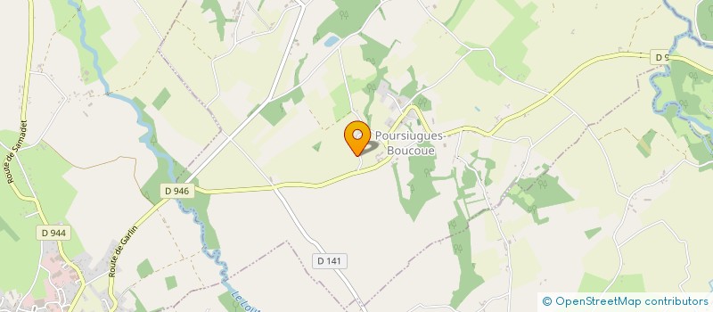 localisation de l'entreprise MONSIEUR JULIEN LALANNE  POURSIUGUES-BOUCOUE