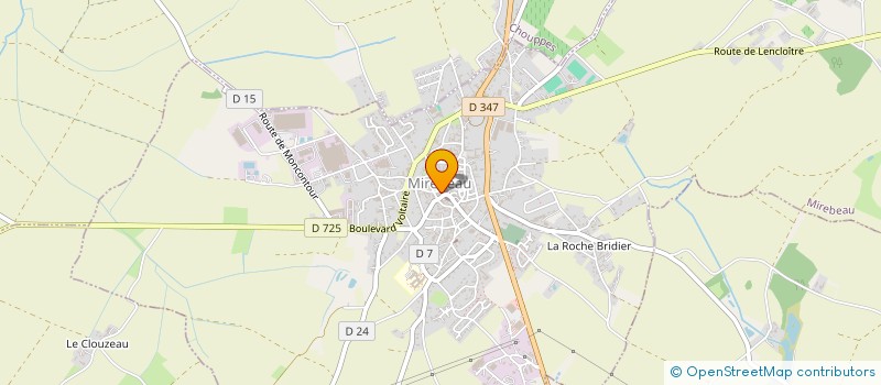 localisation de l'entreprise MONSIEUR JULIEN LAMOUCHE  MIREBEAU