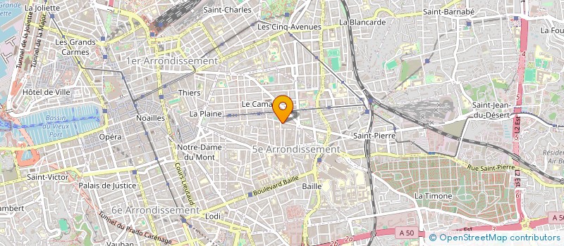 localisation de l'entreprise MONSIEUR JULIEN LAMOUR  MARSEILLE 5EME