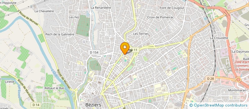 localisation de l'entreprise MONSIEUR JULIEN LANGEARD  BEZIERS