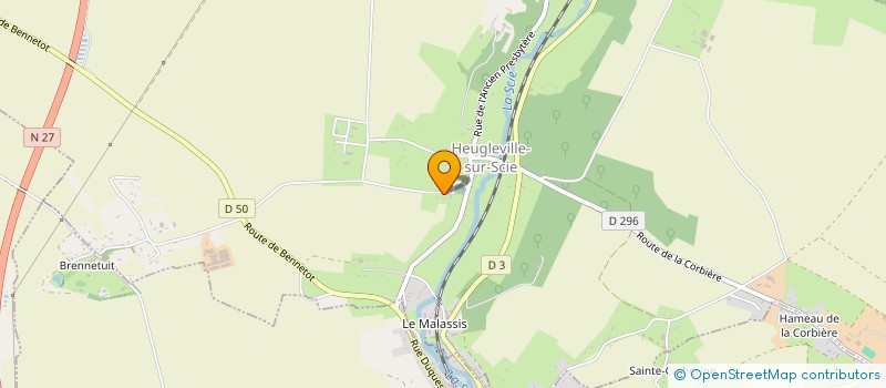 localisation de l'entreprise MONSIEUR JULIEN LANGEVIN  HEUGLEVILLE-SUR-SCIE