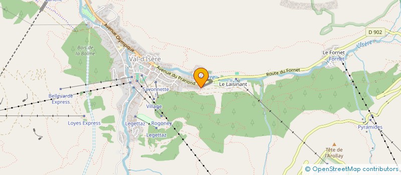 localisation de l'entreprise MONSIEUR JULIEN LASCAR-TRONQUOIS  VAL-D ISERE