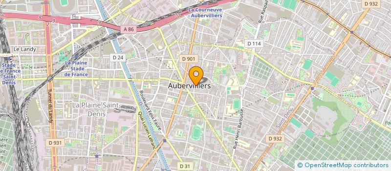 localisation de l'entreprise MONSIEUR JULIEN LAYAN  AUBERVILLIERS