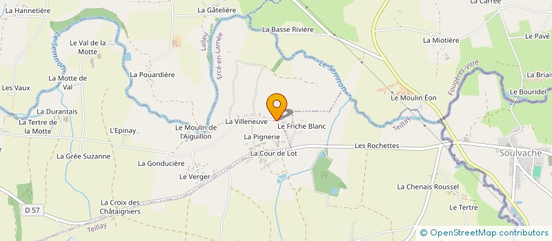 localisation de l'entreprise MONSIEUR JULIEN LE BERRE  ERCE-EN-LAMEE