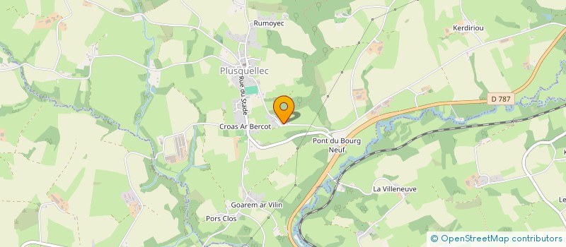 localisation de l'entreprise MONSIEUR JULIEN LE CREFF  PLUSQUELLEC