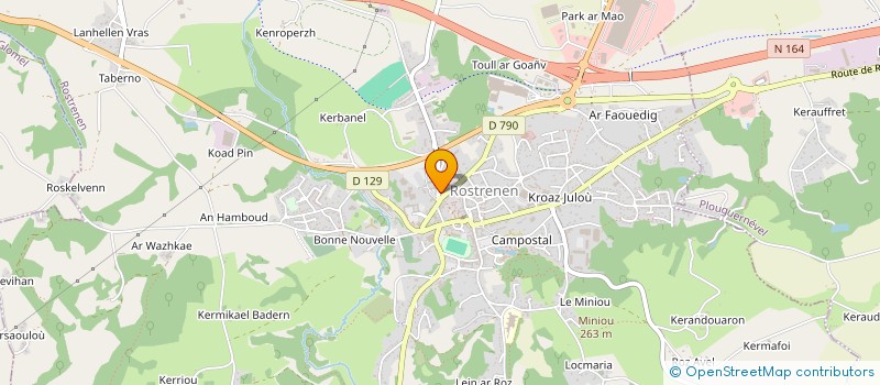 localisation de l'entreprise MONSIEUR JULIEN LE GAL  ROSTRENEN