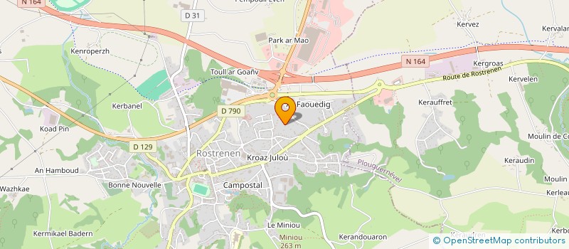 localisation de l'entreprise MONSIEUR JULIEN LE GALL à ROSTRENEN
