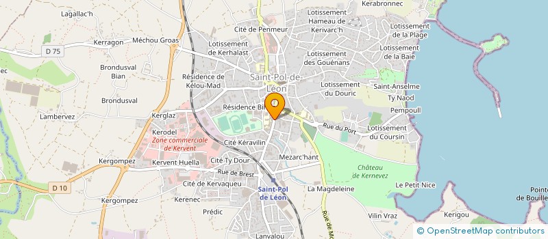 localisation de l'entreprise MONSIEUR JULIEN LE GODEC  SAINT-POL-DE-LEON