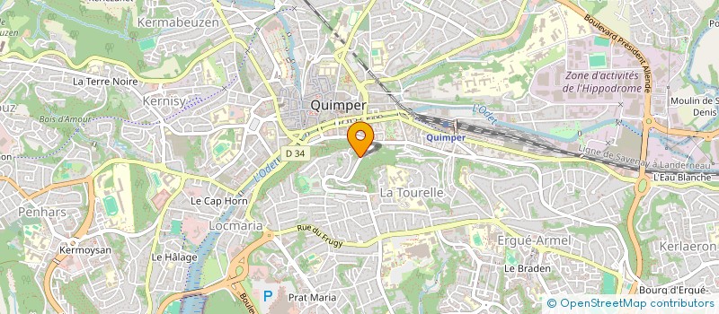 localisation de l'entreprise MONSIEUR JULIEN LE RIDANT à QUIMPER