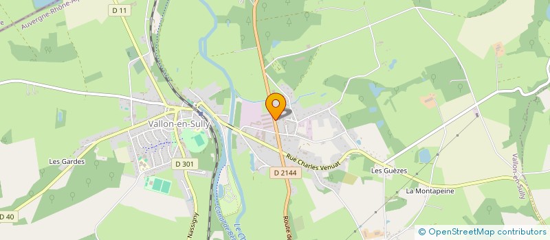 localisation de l'entreprise MONSIEUR JULIEN LEBOYER  VALLON-EN-SULLY