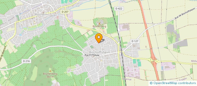localisation de l'entreprise MONSIEUR JULIEN LECORNET  BISCHOFFSHEIM