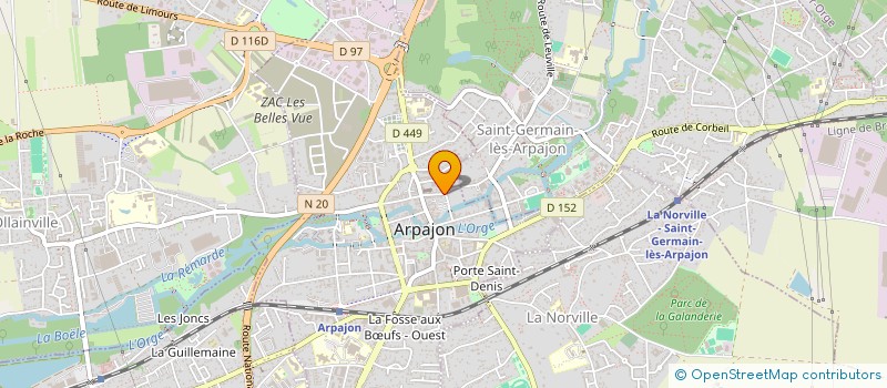 localisation de l'entreprise MONSIEUR JULIEN LEGEAI  ARPAJON