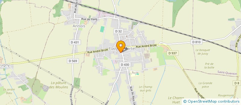 localisation de l'entreprise MONSIEUR JULIEN LELONG à FLAVY-LE-MARTEL