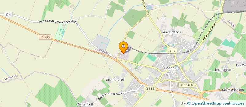 localisation de l'entreprise MONSIEUR JULIEN LESAGE à COZES