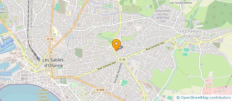 localisation de l'entreprise MONSIEUR JULIEN LETIEN  LES SABLES D'OLONNE