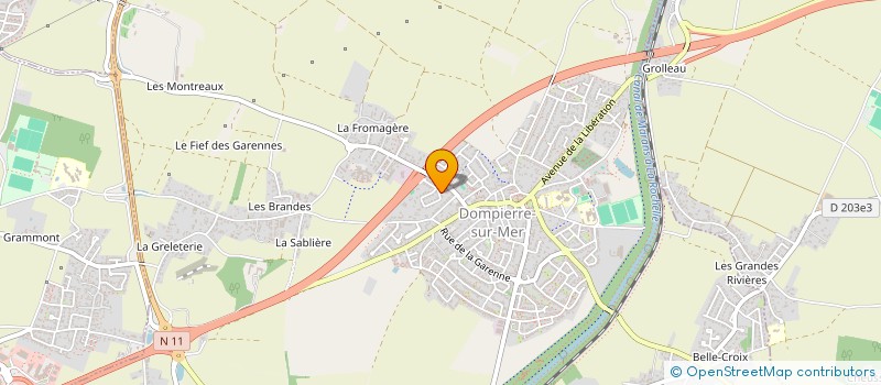 localisation de l'entreprise MONSIEUR JULIEN LHOMMEAU  DOMPIERRE-SUR-MER