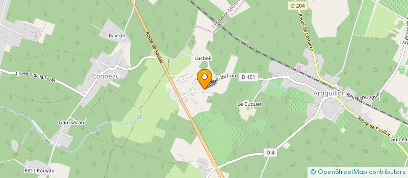 localisation de l'entreprise MONSIEUR JULIEN LUCEYRAN  SAINT-GERMAIN-D'ESTEUIL