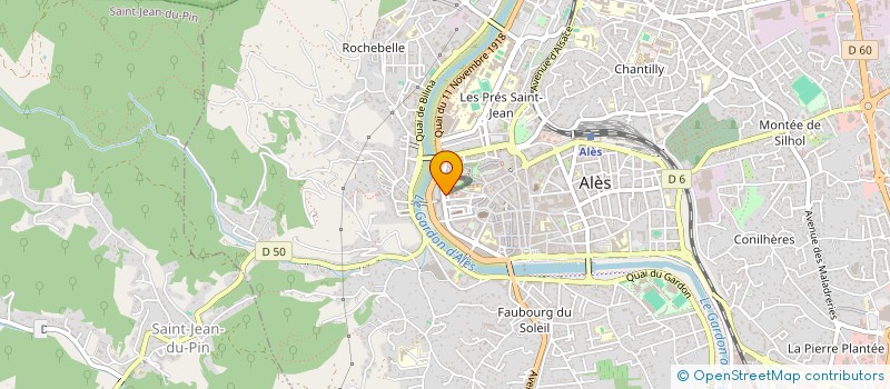 localisation de l'entreprise MONSIEUR JULIEN MANGEMATIN  ALES