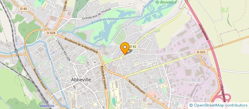 localisation de l'entreprise MONSIEUR JULIEN MARENDON à ABBEVILLE