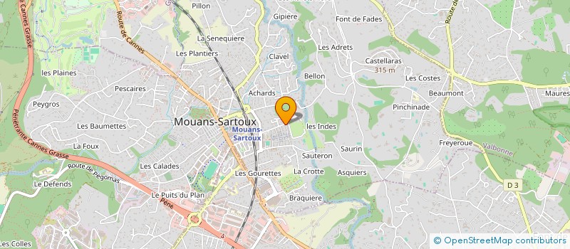 localisation de l'entreprise MONSIEUR JULIEN MARGOT  MOUANS-SARTOUX