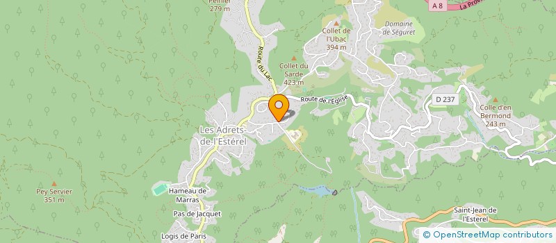 localisation de l'entreprise MONSIEUR JULIEN MARTIN à LES ADRETS-DE-L'ESTEREL