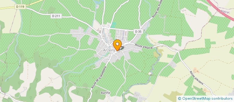 localisation de l'entreprise MONSIEUR JULIEN MARTINEZ  ARZENS