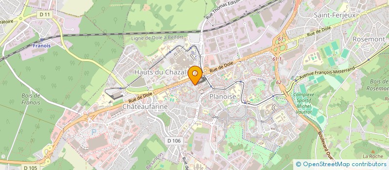 localisation de l'entreprise MONSIEUR JULIEN MATHON  BESANCON