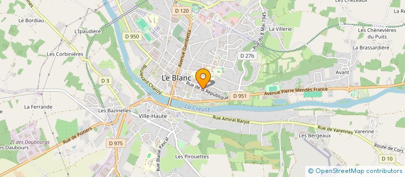 localisation de l'entreprise MONSIEUR JULIEN MATRON à LE BLANC