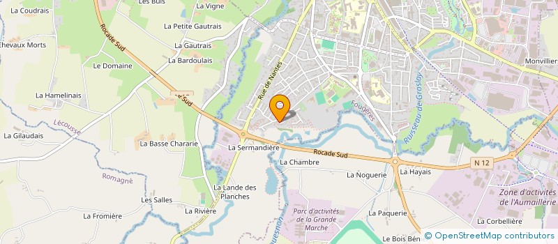 localisation de l'entreprise MONSIEUR JULIEN MAURICE  FOUGERES