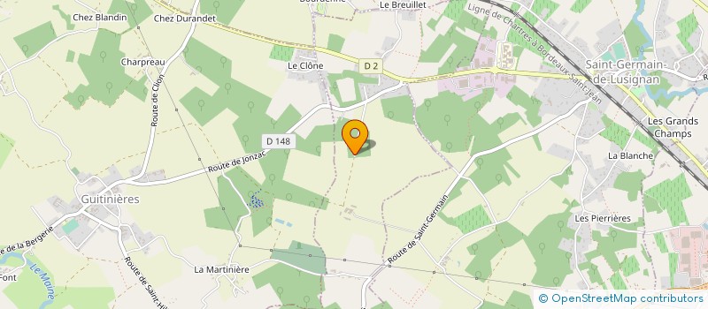localisation de l'entreprise MONSIEUR JULIEN MAUROY à CHAMPAGNAC