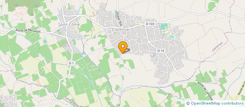 localisation de l'entreprise MONSIEUR JULIEN MAZET  CLARENSAC