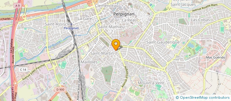 localisation de l'entreprise MONSIEUR JULIEN MENANTEAU  PERPIGNAN