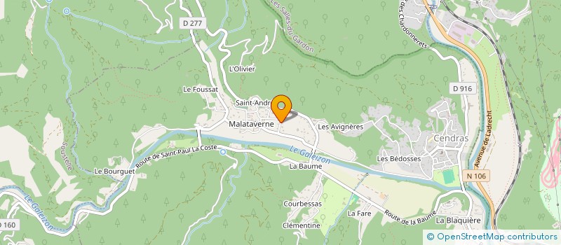 localisation de l'entreprise MONSIEUR JULIEN MERCIER  CENDRAS