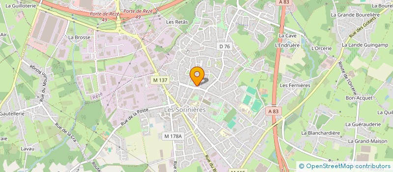 localisation de l'entreprise MONSIEUR JULIEN MESSAGER  LES SORINIERES