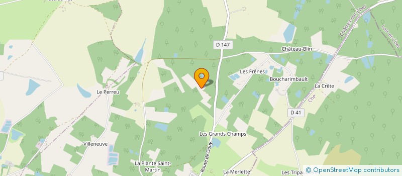 localisation de l'entreprise MONSIEUR JULIEN MEUNIER  CHATRES-SUR-CHER