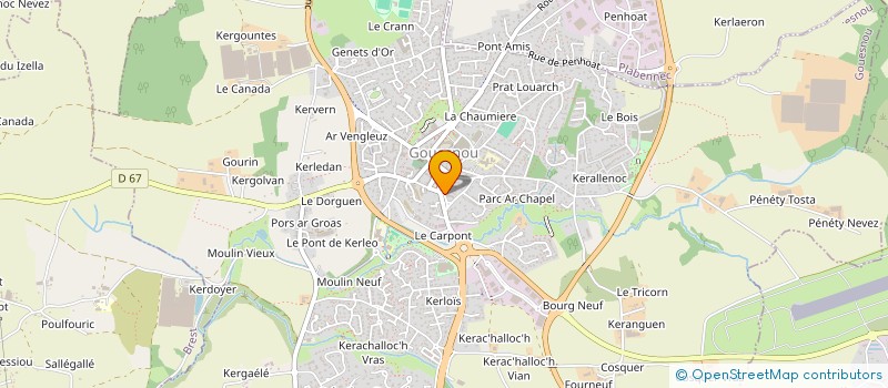 localisation de l'entreprise MONSIEUR JULIEN MEVEL à GOUESNOU