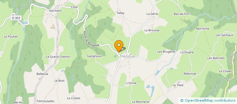 localisation de l'entreprise MONSIEUR JULIEN MOLIARD  TREZIOUX