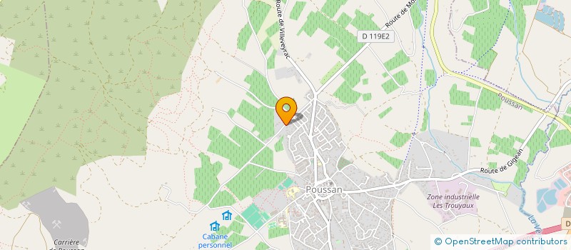 localisation de l'entreprise MONSIEUR JULIEN MOLINIER  POUSSAN