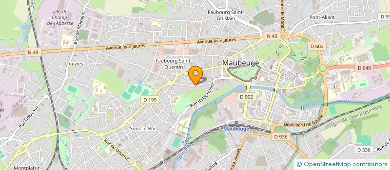 localisation de l'entreprise MONSIEUR JULIEN MOLLE  MAUBEUGE