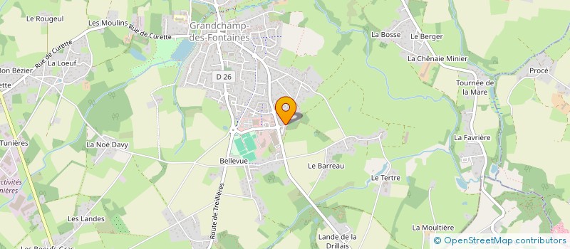 localisation de l'entreprise MONSIEUR JULIEN MONSAURET  GRANDCHAMP-DES-FONTAINES