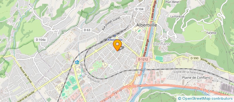 localisation de l'entreprise MONSIEUR JULIEN MONTET  ALBERTVILLE