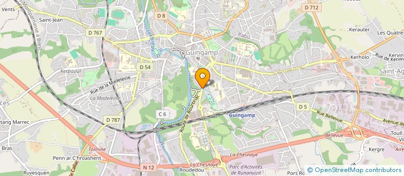 localisation de l'entreprise MONSIEUR JULIEN MORGE  GUINGAMP