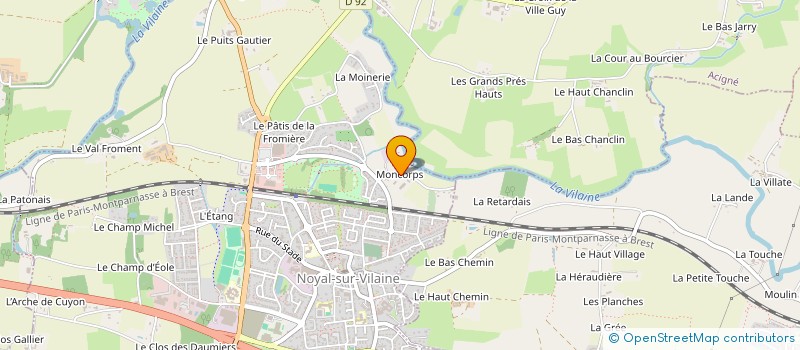 localisation de l'entreprise MONSIEUR JULIEN MOUCHET  NOYAL-SUR-VILAINE