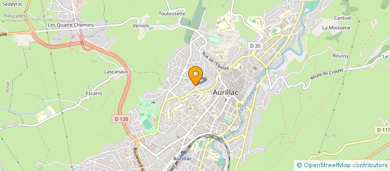 localisation de l'entreprise MONSIEUR JULIEN PALAT à AURILLAC