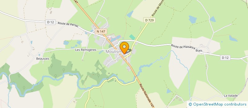 localisation de l'entreprise MONSIEUR JULIEN PEIGNELIN  MOULISMES