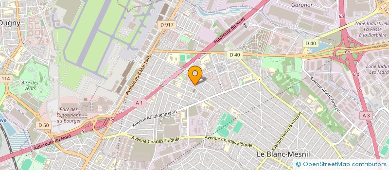 localisation de l'entreprise MONSIEUR JULIEN PELLOQUIN à LE BLANC-MESNIL