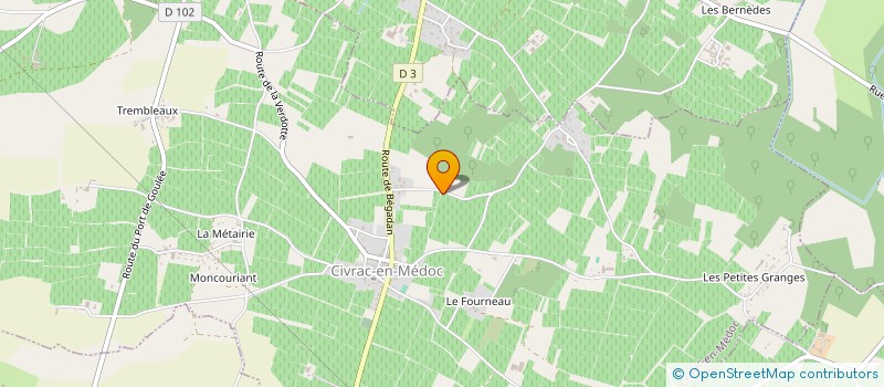 localisation de l'entreprise MONSIEUR JULIEN PELON  CIVRAC-EN-MEDOC