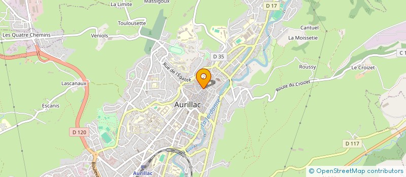 localisation de l'entreprise MONSIEUR JULIEN PENA à AURILLAC